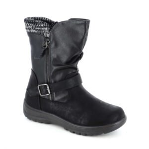 TasosShoes B Soft 2570 Gynaikeia Anatomika Mpotakia Se Mayro Chroma