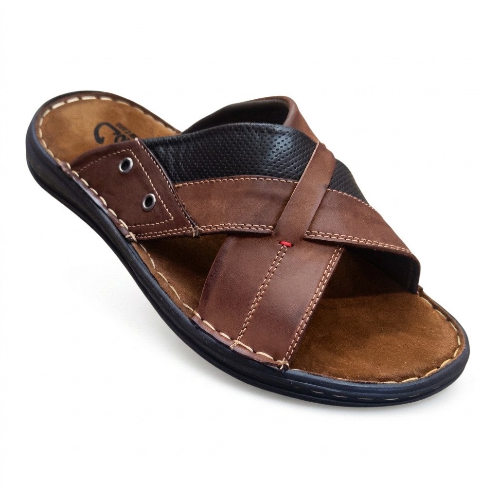 TasosShoes_Aerostep_anatomic_365115_Andrikes_dermatines_pantofles_taba-1