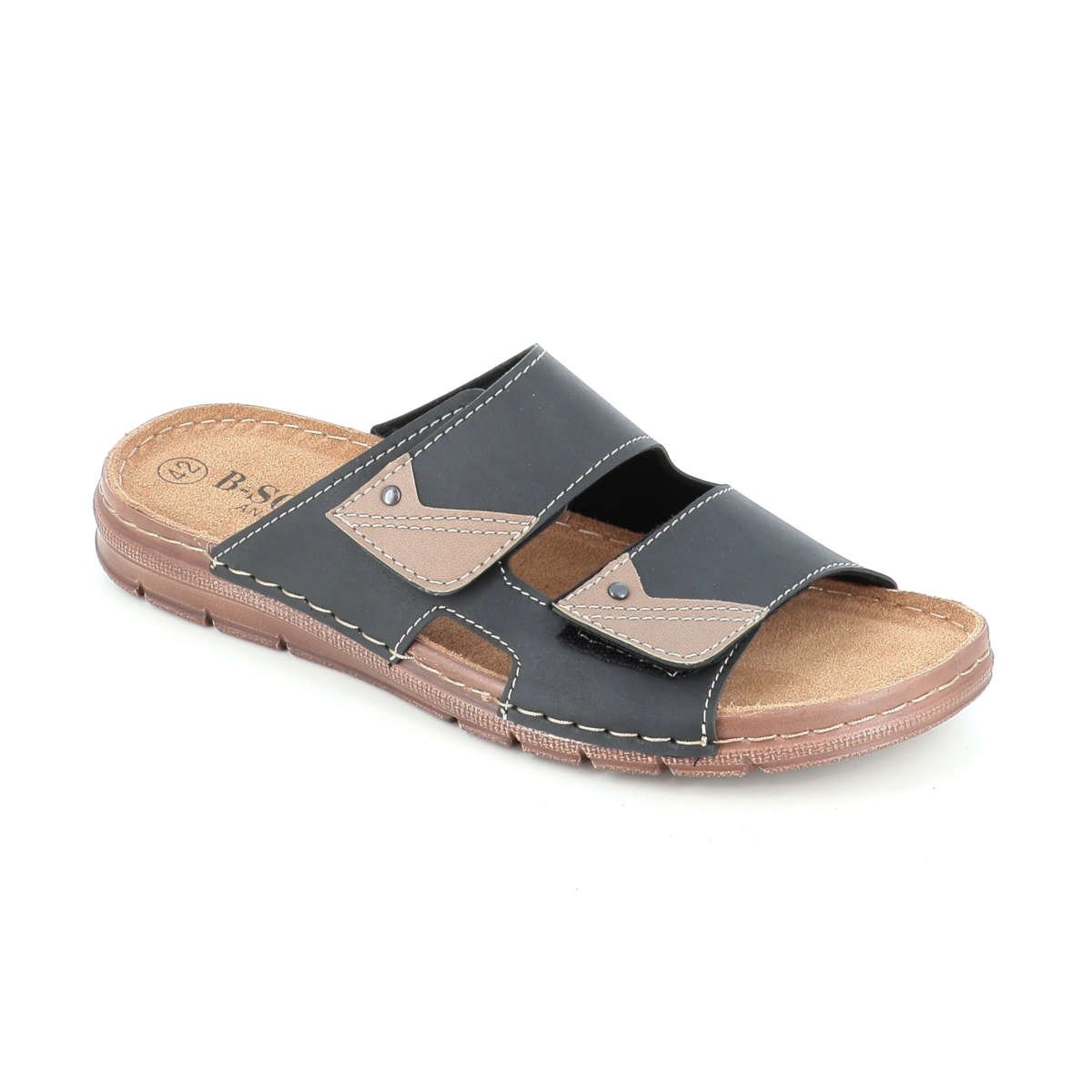 TasosShoes_B-Soft_607503_andrikes_anatomikes_pantofles_mayro
