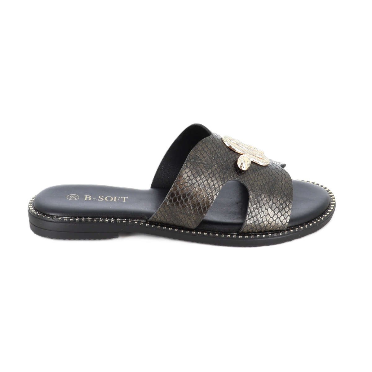 TasosShoes_B-Soft_698-207_gynaikeia_anatomika_sandalia_mayro-1