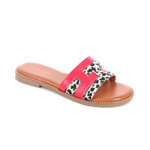 TasosShoes B Soft 698 98 Gynaikeia Anatomika Sandalia Kokkino